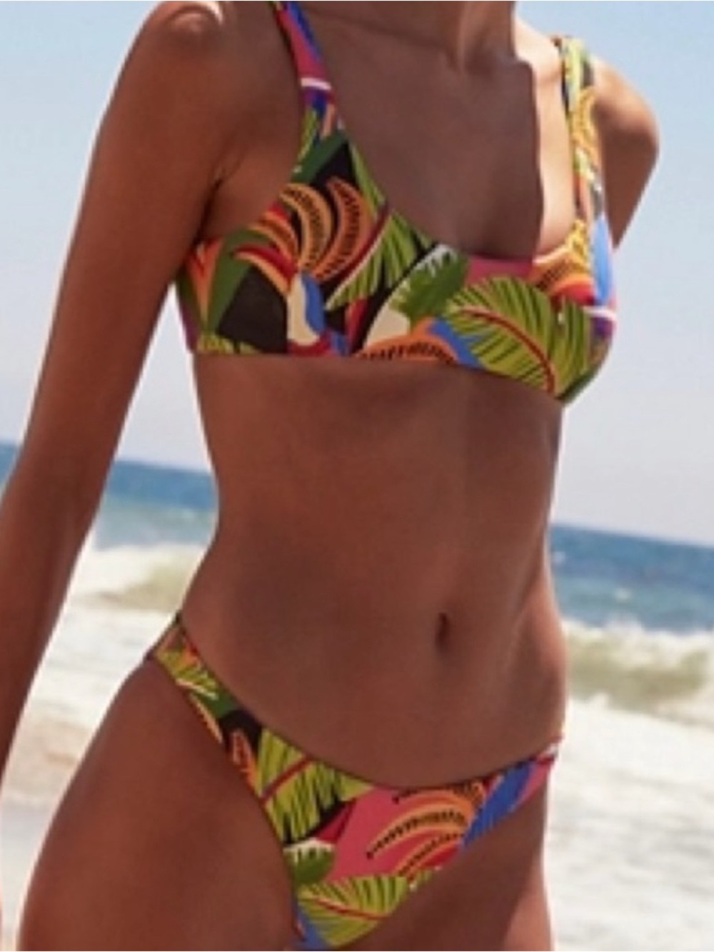 It’s Now Cool X Free People Tropical Toucan Bikini Bottoms Size Large RT $80
